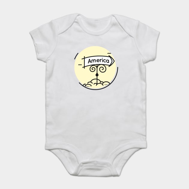 America Baby Bodysuit by Whatastory